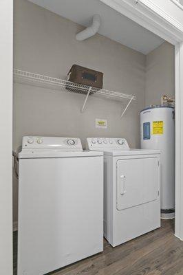 Washer and dryer in the unit