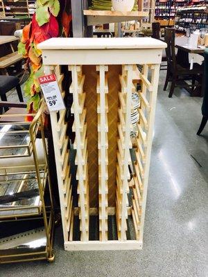 44 bottle capacity pine wine rack