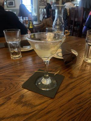 Fantastic dirty martini with stuffed olives