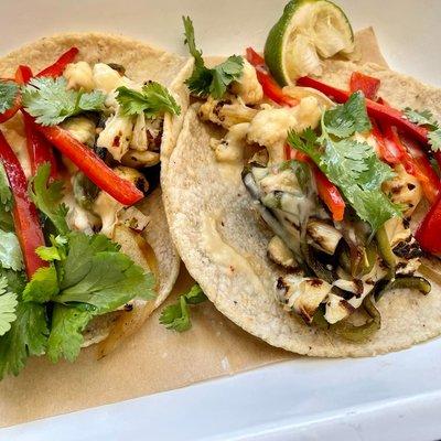 My go-to: vegan cauliflower tacos