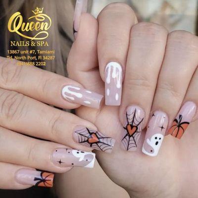 Spooky Chic at Queen Nails & Spa! 

Are you ready for a BOO-tiful Halloween?