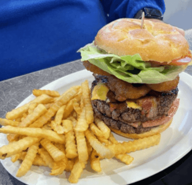 Famous Triple Stack Cheeseburger!