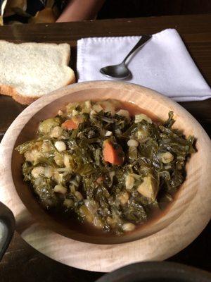 Pottage with bread plates