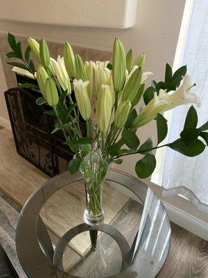 This florist lilies $100