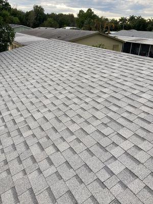 Cleaned shingle roof