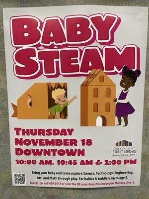 Coming up in 11/18! Bring your kids!