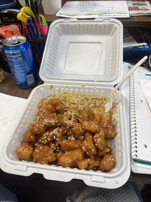 Sesame chicken with Fried Rice