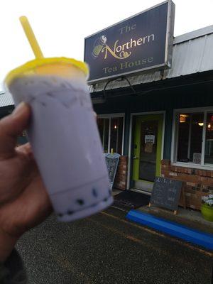 Taro milky bubble tea