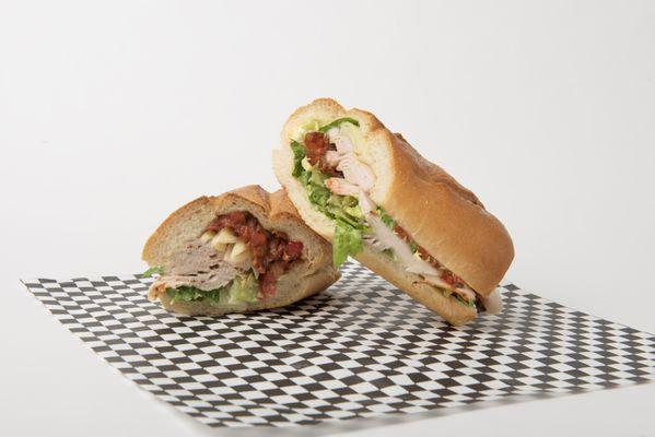 Farm turkey sandwich on french roll