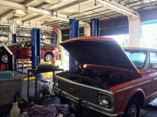 We are equipped to work on most vehicles, like this 1969 Chevy Pick Up.