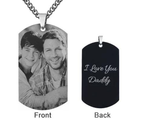 A photo to be worn close to the heart...Get your loved ones image engraved on a special piece! Available in girl's and boy's styles!