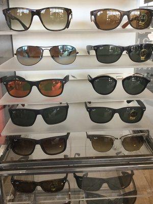 Nice selection of Rayban sunglasses.