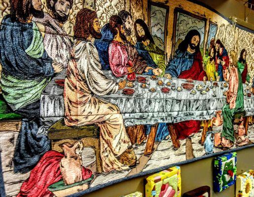 Last Supper quilt. Impressive.