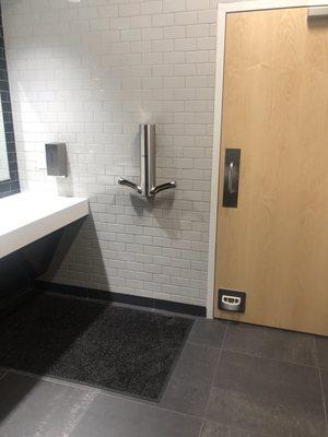 Bathroom with hand dryer