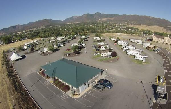 Aerial view looking west. Taken from a DJI Quadcopter and with a GoPro camera.