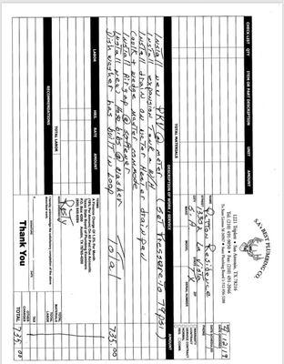 Old invoice proving I have a PRV