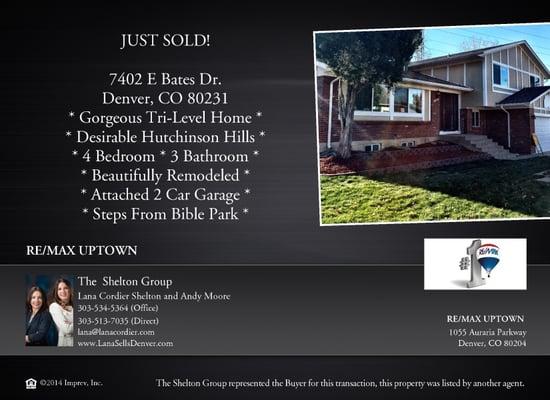 Just Sold by The Shelton Group in Hutchinson Hills near Bible Park