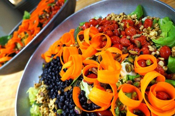 Composed Salad with 
 Curly Carrots