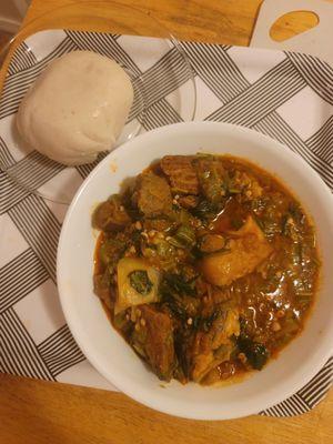 Banks & Okra Stew paid extra for more goat lol (My husband said it lacked flavor)