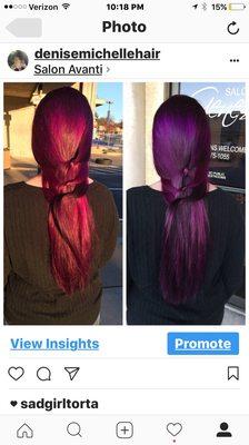 A beautiful jewel toned color by @Denisemichellehair