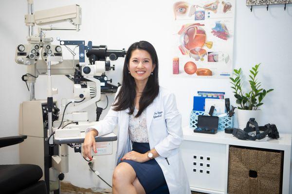 Dr. Nguyen in the exam room.