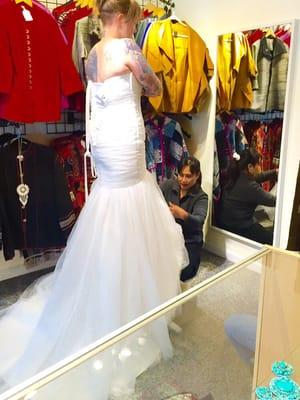 Wedding gown alterations