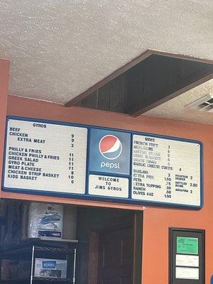 Menu as of 6/13/23