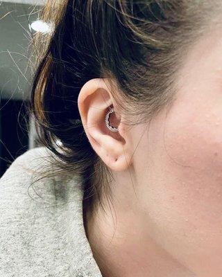 Healed daith piercing