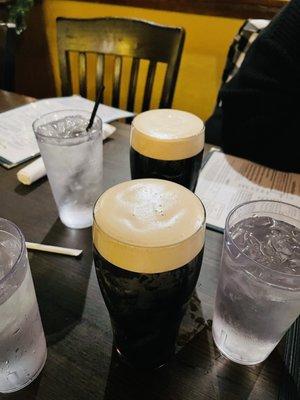 Guinness! Notice the 3 leaf clover in the head of the beer