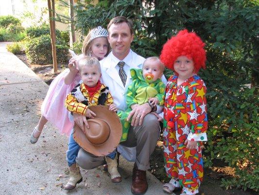 Treating families is a highlight...yes, these are patients (on Halloween)