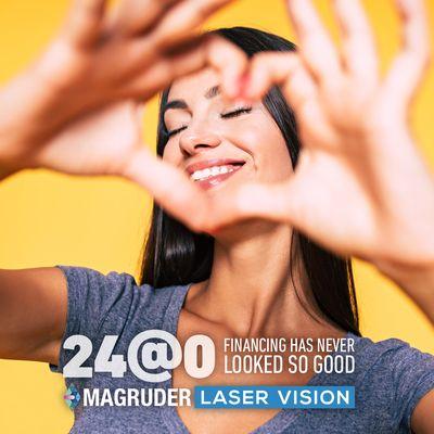 24 months @ zero % financing? That's right - financing has never looked so good. BOOK ONLINE NOW: https://www.magruderlaservision.com/consul