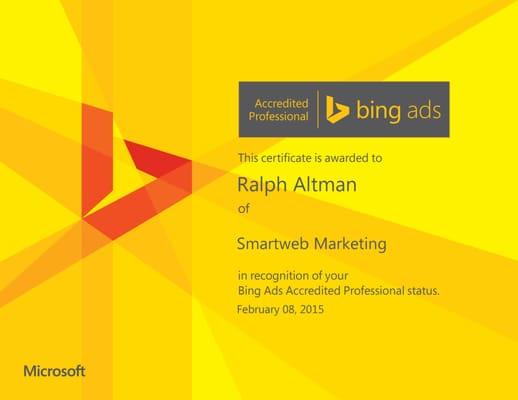 Bing Ads Certification