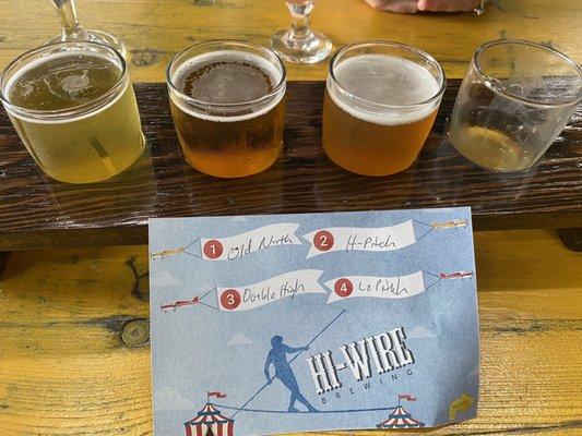 Pitch IPA sampler ( double, hi, lo and a side of Old North Lager)