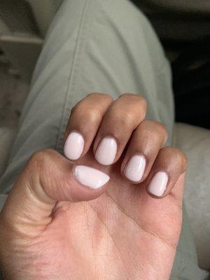 Gel manicure, natural shape