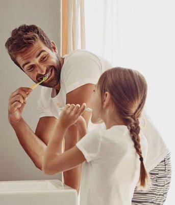 MAKE ORAL HYGIENE a family activity.