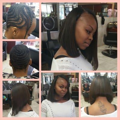 Full weave with bob cut