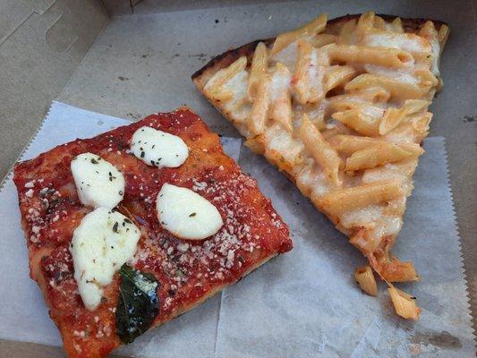 Margherita & pasta slices