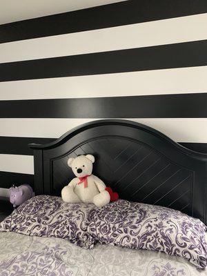 Teenager wanted to add a decorative accent wall!