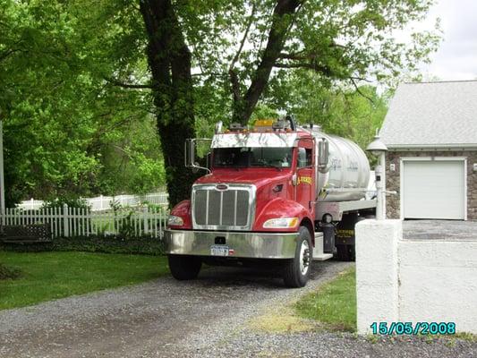 A-Verdi Septic Service doing a septic tank cleaning at a home in Auburn, NY