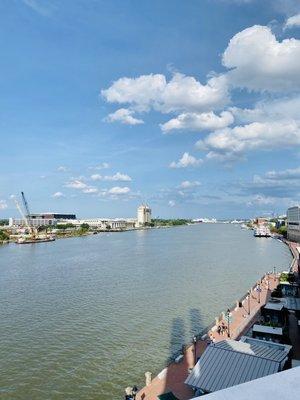 View from rooftop bar