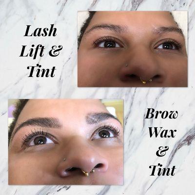 Lash lift & Tint + brow Wax & Tint