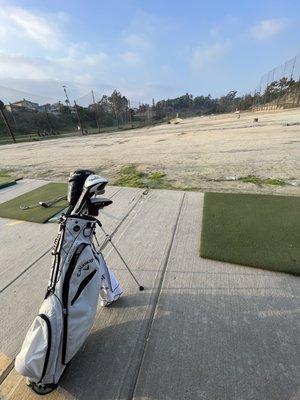 1.16.24 3:30pm 1st time at driving range with Cam & my new golf clubs