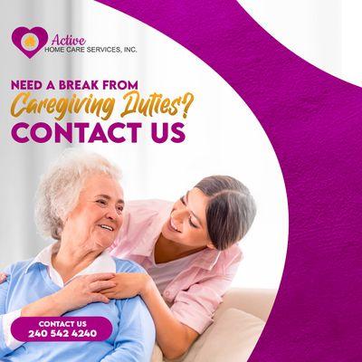 Avail of our caregiving services to get a break from your mundane routine. Contact us; let us help! https://www.ahcsmd.com 240-542-4240