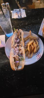 Cajun Chicken Cheesesteak w/fries