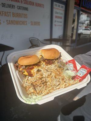 Breakfast Sliders w/ hashbrowns