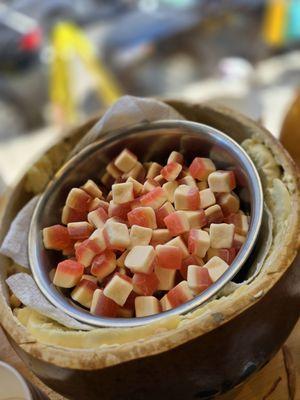 Free snack inside restaurant