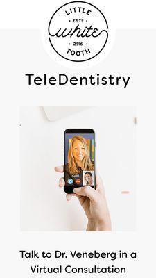 Offering teledentistry virtual appointment. Sign up on our website.