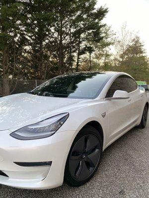 Tesla model 3 tinted side and rear 20% with life time warranty included