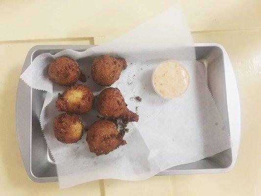 AMAZING Jalapeño bacon hush puppies come in order of 4 or 6