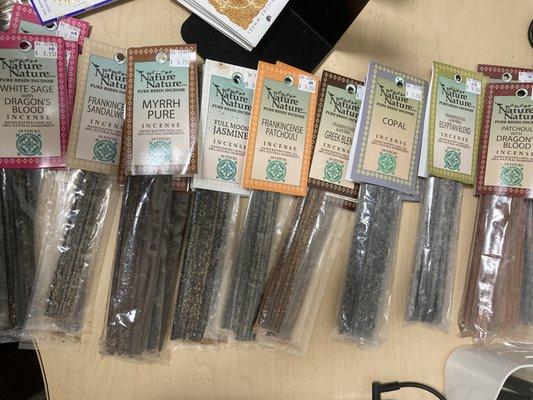 Various incense in stock